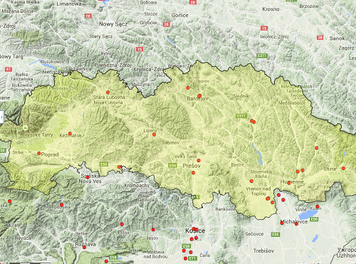Lokality s potvrdenou enviromentálnou záťažou (Prešovský kraj)