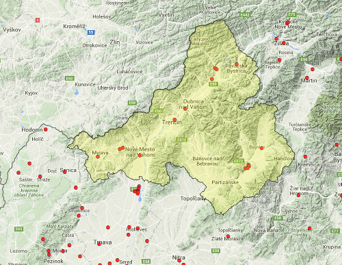 Lokality s potvrdenou enviromentálnou záťažou (Trenčiansky kraj)