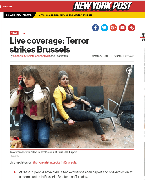 FOTO z bruselského atentátu,