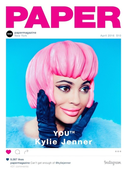 Takto vyzerá Kylie Jenner na titulke magazínu Paper. 
