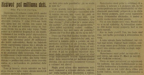 Slovenské ľudové noviny, 7. apríla 1916, str. 1