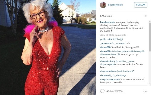 87-ročná Baddie Winkle nosí aj takéto outfity. 