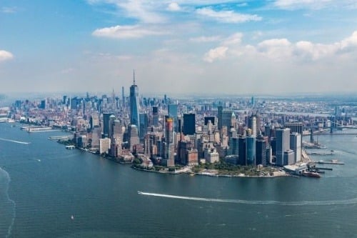 Pohľad na Manhattan z vtáčej perspektívy