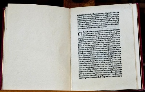 Kópia listu, ktorý Krištof napísal v roku 1493 o objavení Nového sveta