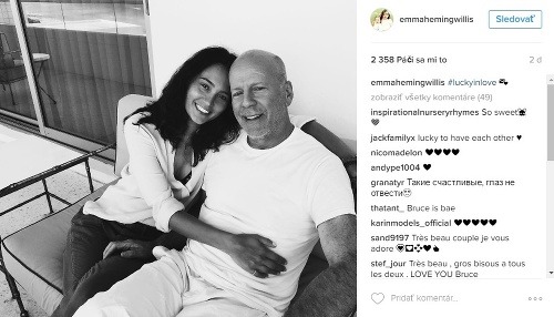 Bruce Willis a jeho krásna manželka Emma. 