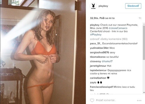 Josie Canseco je hlavnou hviezdou júnového vydania magazínu Playboy. 