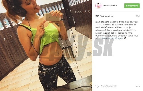 Dáša Šarközyová alias Mamba Dasha sa na Instagrame pochválila svojou schudnutou postavičkou.