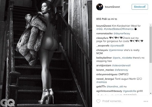 Kim Kardashian opäť raz vystavila na obdiv svoj nahý zadok.