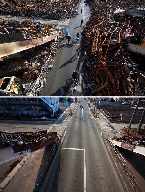 Japonsko po ničivom zemetrasení v roku 2011.