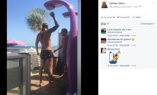 Carmen Geiss bola zo svalnáča totálne nadšená. Fotky jeho tela zverejnila na svojom facebookovom profile. 