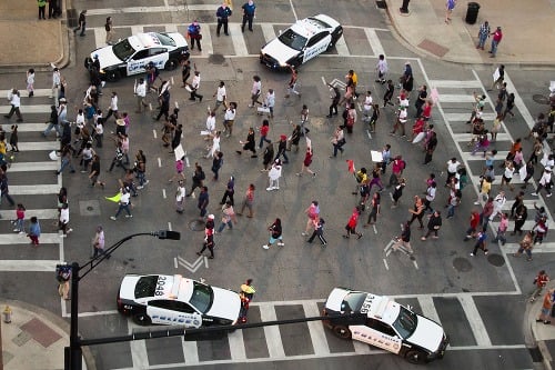 Na proteste v Dallase