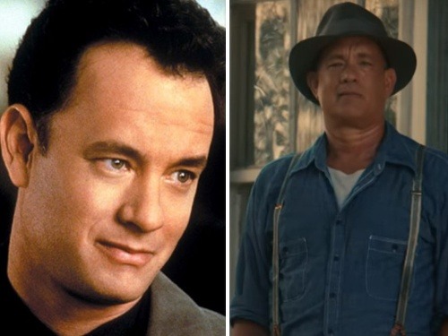 Tom Hanks kedysi a dnes. 