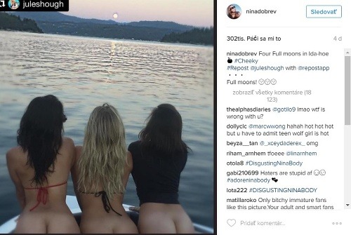 Nina Dobrev sa na instagrame pochválila fotkou mesiaca, ten si ale všímol asi málokto. 