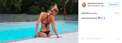 Fotkami, ktoré Adriana Čerňanová pridáva na sociálnu sieť Instagram, dokazuje, že má telo ako lusk. 