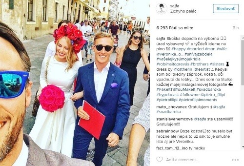Sajfa sa fotkou zo svojej civilnej svadby pochválil na instagrame. 