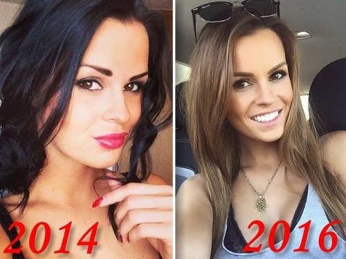 Zuzana Kollárová kedysi a dnes - vlasy si začala zosvetľovať v januári 2015. 