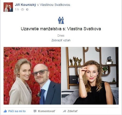 Herečka Vlastina Svátková a Jiří Kounický, 21. 10. 2016