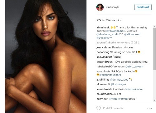 Instagram modelky Iriny Shayk je plný provokatívnych fotiek. 