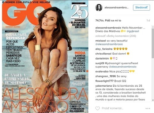 Alessandra Ambrosio ozdobila svojou krásou brazílske vydanie magazínu GQ. 