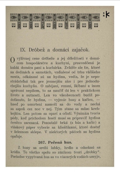 Vansová, Terézia: Nová kuchárska kniha, 1912. s. 135 – 137