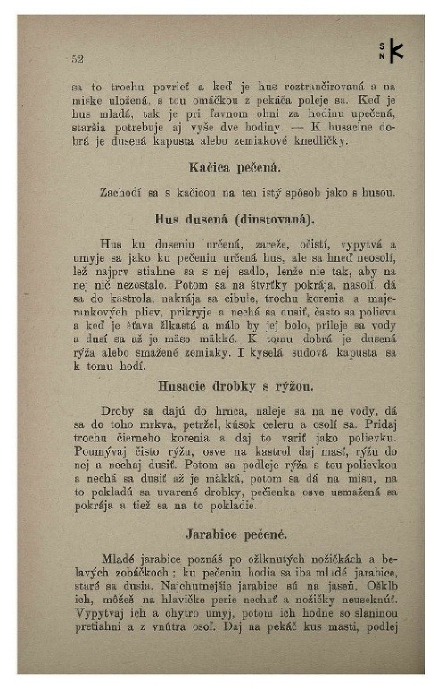Pavlovič, Augustín: Slovenská kuchárka, 1920, s. 52