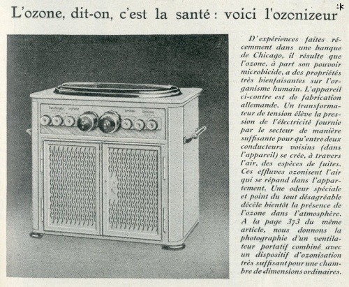 Reklama na ionizér z časopisu La Science et La Vie (juin 1913) z knižnice M. R. Štefánika vo fondoch SNK