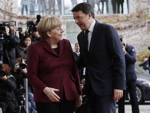 Matteo Renzi a Angela Merkelová