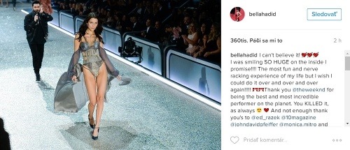 Bella Hadid sa na móle predviedla spoločne s exmilencom, spevákom The Weeknd-om.