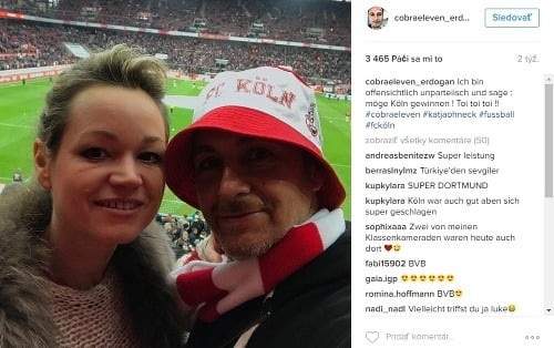 Erdogan Atalay a jeho snúbenica Katja. 