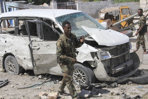 Bombový útok v Mogadiše.