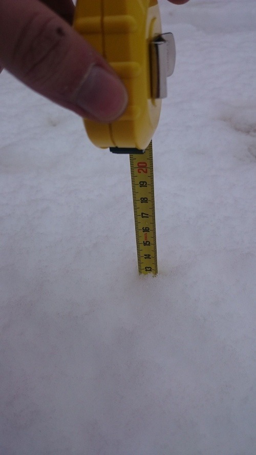V Leviciach nasnežilo 13 centimetrov snehu. Foto: Tip čitateľa/Tomáš