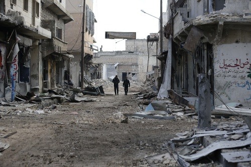 Zdevastované Aleppo