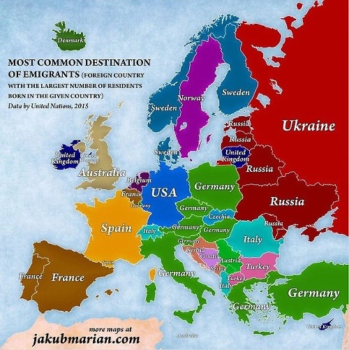 MAPA Európy: Z týchto