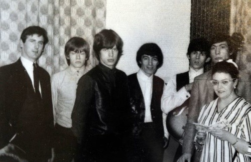 Chris (vľavo) s členmi kapely Rolling Stones