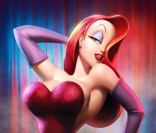 Eva Cifrová s červenými vlasmi pripomína známu Disney postavičku Jessicu Rabbit.