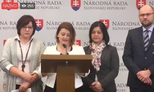 Anna Verešová, Natália Blahová, Erika Jurinová a Richard Sulík