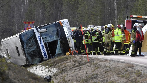 Nehoda autbusu vo Švédsku