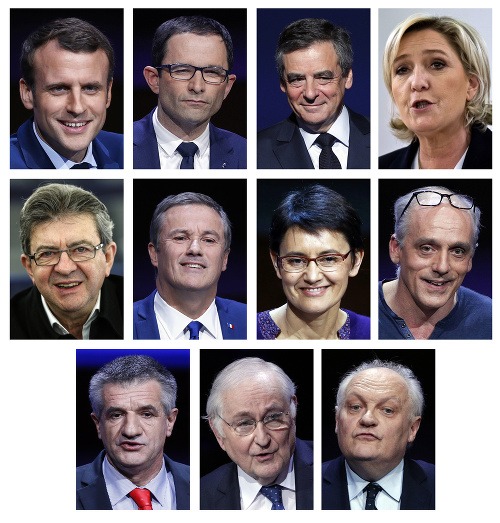 Mozaika francúzskych kandidátov