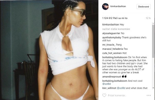 Kim Kardashian zverejnila na instagrame takúto sexi fotku. 
