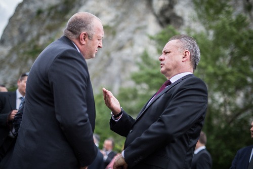 Zľava: Prezident Gruzínska Giorgi