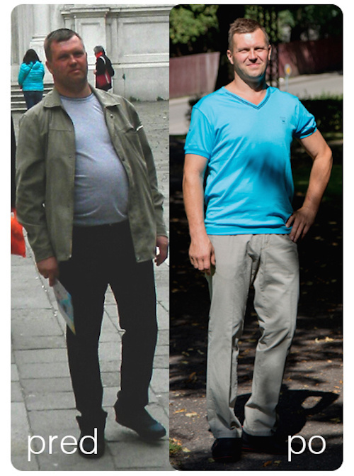 Muž schudol 21 kíl