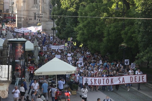 Protikorupčný pochod v Košiciach.