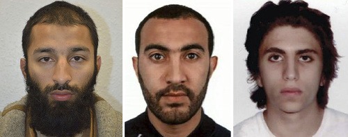 Vražedné trio: Khuram Shazad Butt, Rachid Redouane a Youssef Zaghba