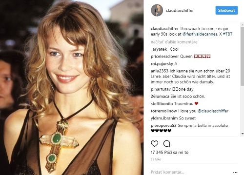 Claudia Schiffer patrí medzi topmodelky 90. rokov. 