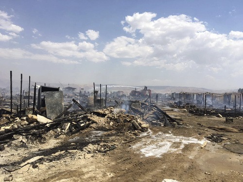 Požiar utečeneckého tábora