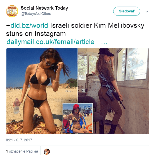 Izraelská kráska vo vojenskej