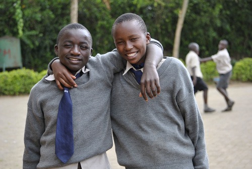 3.	Bývalí chlapci ulice, teraz úspešní študenti v centre Bosco Boys