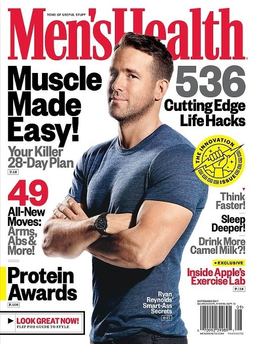 Ryan Reynolds zdobí aktuálne vydanie magazínu Men´s Health. 