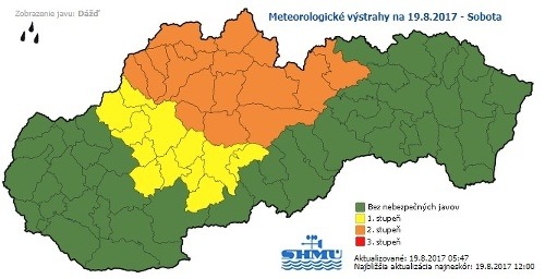 Slovensko dnes potrápi dážď