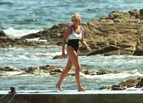 Lady Diana počas dovolenky v St. Tropez.